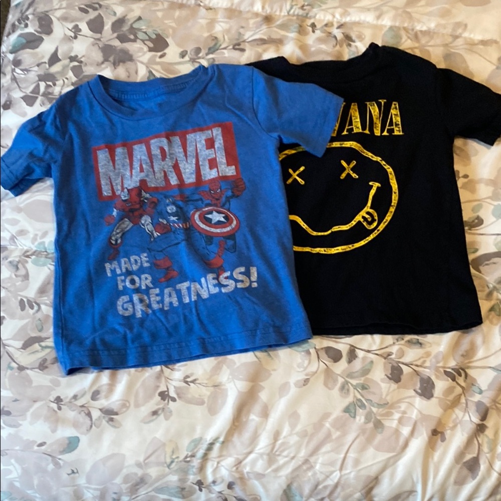 Marvel and Nirvana Graphic T-Shirts